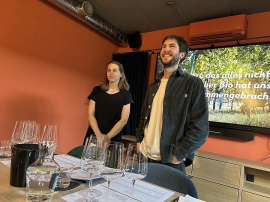 Elena und Paul Schabl bei der Pr�sentation