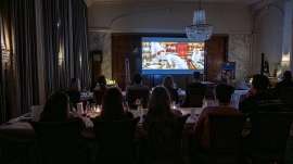 Blick in den Vorf�hrungssaal mitten w�hrend der Auff�hrung