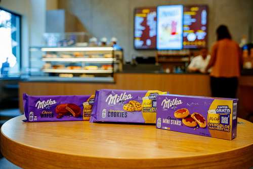 Je eine Packung der drei Milka-Kekssorten in der Aktion