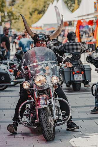 Biker bei der Biker-Mania in Saalbach 